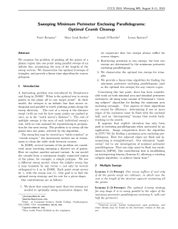 Sweeping Minimum Perimeter Enclosing Parallelograms