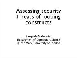 Assessing security threats of looping constructs