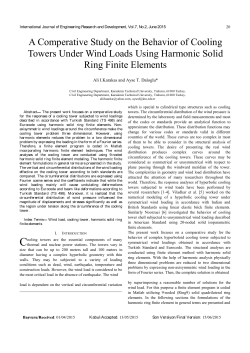 A Comperative Study on the Behavior of Cooling Towers Under