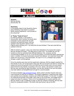 Science Buddies in Action: Growing Corn: A `Fishy` Experiment