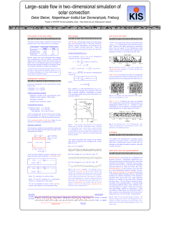 solar convection Large&minus;scale flow in two&minus;dimensional simulation of