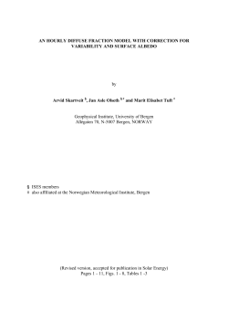 AN HOURLY DIFFUSE FRACTION MODEL WITH CORRECTION