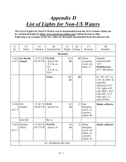 Appendix D List of Lights for Non-US Waters