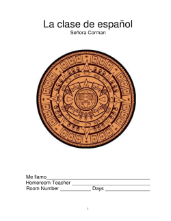 La clase de espa&ntilde;ol