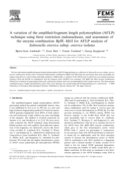 A variation of the amplified-fragment length polymorphism (AFLP
