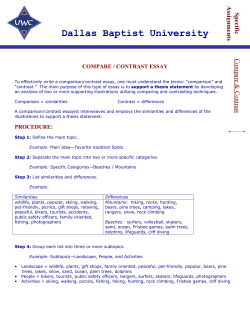 COMPARE / CONTRAST ESSAY - Dallas Baptist University