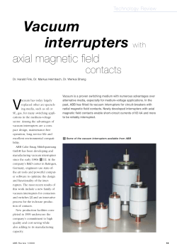 Vacuum interrupters with