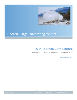 2014-2015 - BC Storm Surge Forecasting Program