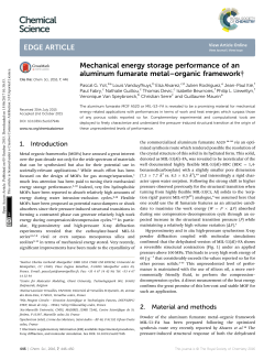 Mechanical energy storage performance of an