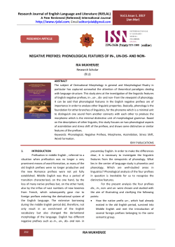 negative prefixes: phonological features of in-, un-dis- and non