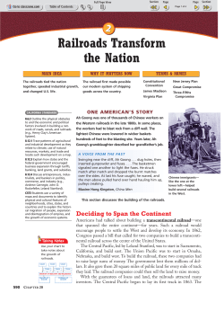 Railroads Transform the Nation