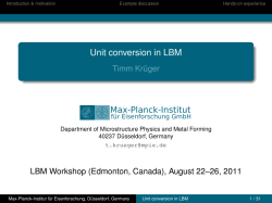 Unit conversion in LBM