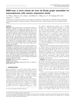 IDBA-tran: a more robust de novo de Bruijn graph assembler for