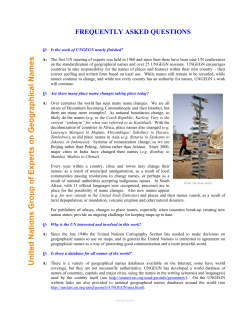 United Nations Group of Ex perts on Geographical Names