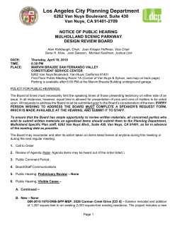 Los Angeles City Planning Department