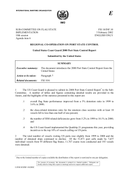 IMO SUB-COMMITTEE ON FLAG STATE IMPLEMENTATION 10th