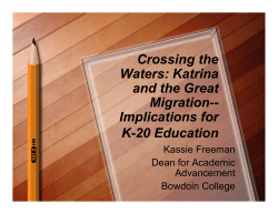 Crossing the Waters: Katrina and the Great Migration-