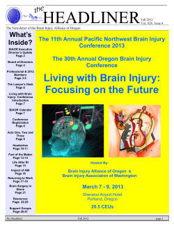 headliner - Brain Injury Alliance of Oregon