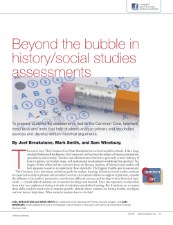 Beyond the bubble in history/social studies assessments