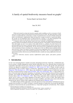 A family of spatial biodiversity measures based on