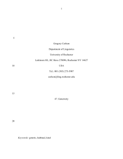 Genericity