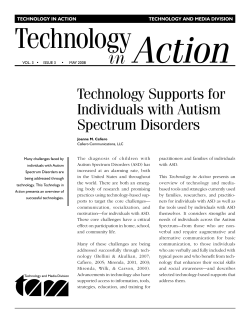 Technology Supports for Individuals with Autism