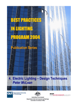 Electric Lighting &ndash; Design Techniques
