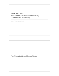 7. Games and Storytelling