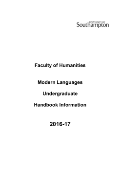 Modern Languages - University of Southampton