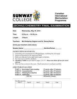 Question Booklet - Sunway Campus Library