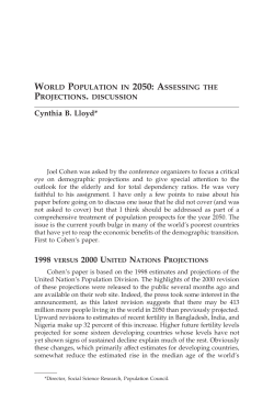 World Population in 2050: Assessing the
