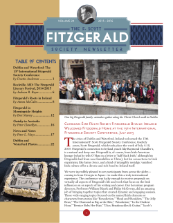2015-2016 F. Scott Fitzgerald Newsletter