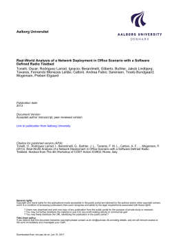 Aalborg Universitet Real-World Analysis of a Network - VBN