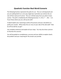 Quadratic Function Real World Scenario