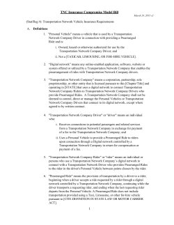 TNC Insurance Compromise Model Bill 1