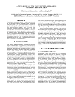 A Comparison of Two Unsupervised Approaches to