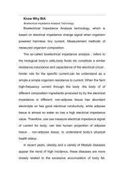 Bioelectrical Impedance Analysis technologywhich is based on