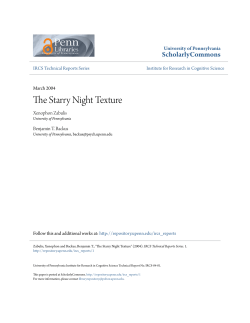 The Starry Night Texture - ScholarlyCommons
