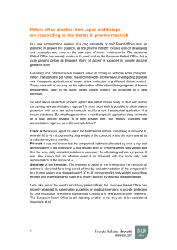 Patent office practice: how Japan and Europe are responding to new