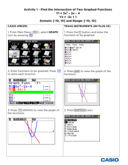Activity 1 - Find the Intersection of Two Graphed Functions Y1 = 3x2