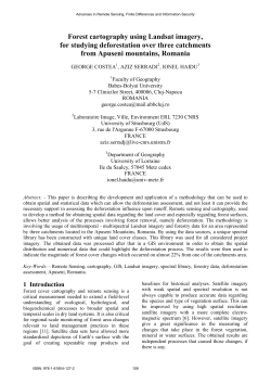 Forest cartography using Landsat imagery, for studying