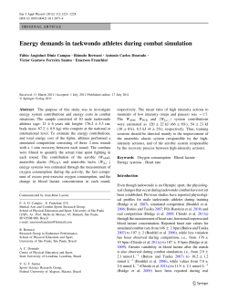 Energy demands in taekwondo athletes during combat simulation