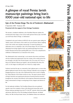 lavish manuscript paintings bring Iran`s 1000 year