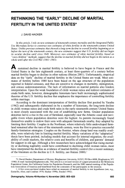 rethinking the "early" decline of marital fertility in the united states