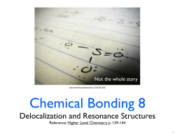 Delocalization and Resonance Structures