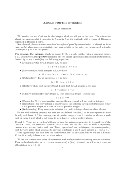 Axioms for the integers