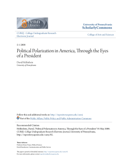 Political Polarization in America, Through the Eyes of a President