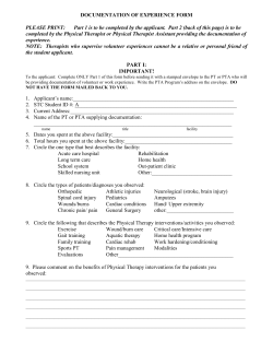 Documentation of Experience Forms