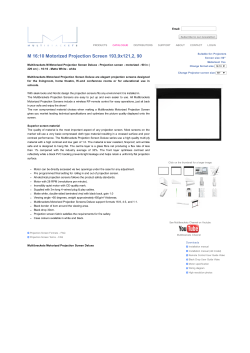 M 16:10 Motorized Projection Screen 193,9x121,2, 90