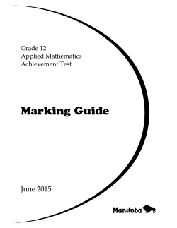 Marking Guide (June 2015)